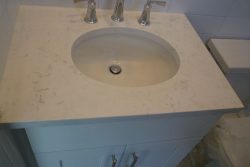 Bianco Carrara Quartz Bathroom Vanity Top