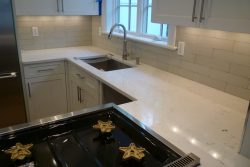 Cashmere Carrara Quartz Kitchen Countertops