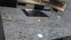 Delicatus White Granite Kitchen Island