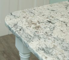 Delicatus White Granite Kitchen Island