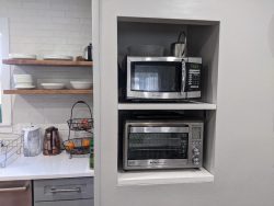 Custom Thassos Quartz Kitchen Wall Niche