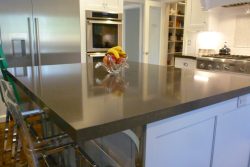 Shadow Grey Q-Quartz Kitchen Island