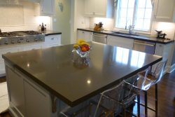 Shadow Grey Q-Quartz Kitchen Island